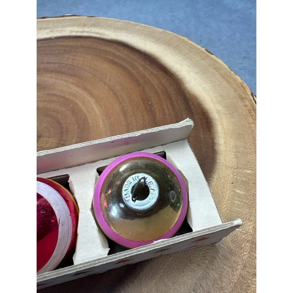 Shiny-Brite Glass Christmas Tree Ornaments Set Vintage - Picture 9 of 14